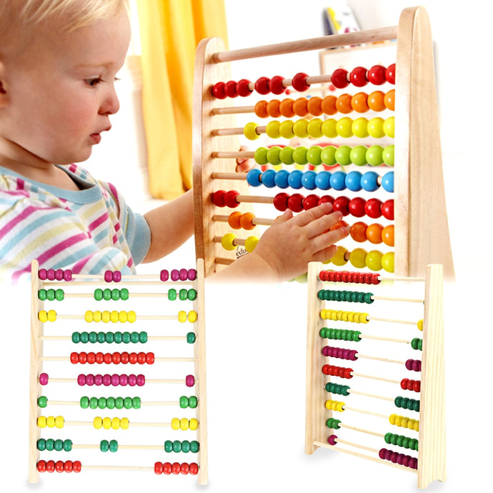 100 Count Wooden Abacus ➕➖➗✖ , S.T.E.M. Smart Toys