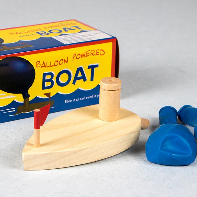 Balloon Powered Wooden Boat ⛵ , S.T.E.M. Smart Toys